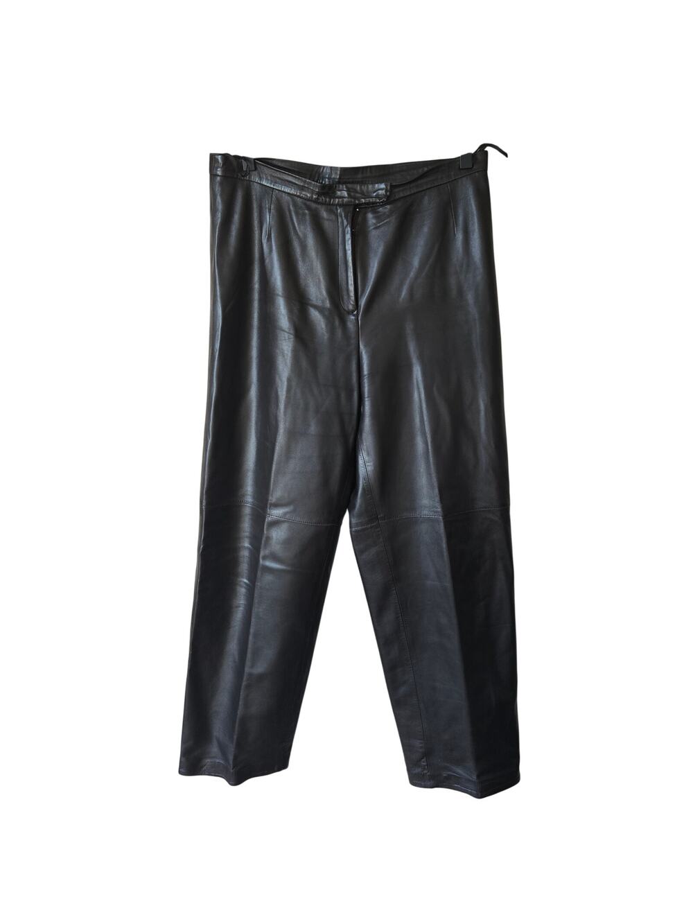 Anne Klein Petite 100% leather pants Chocolate Size 12